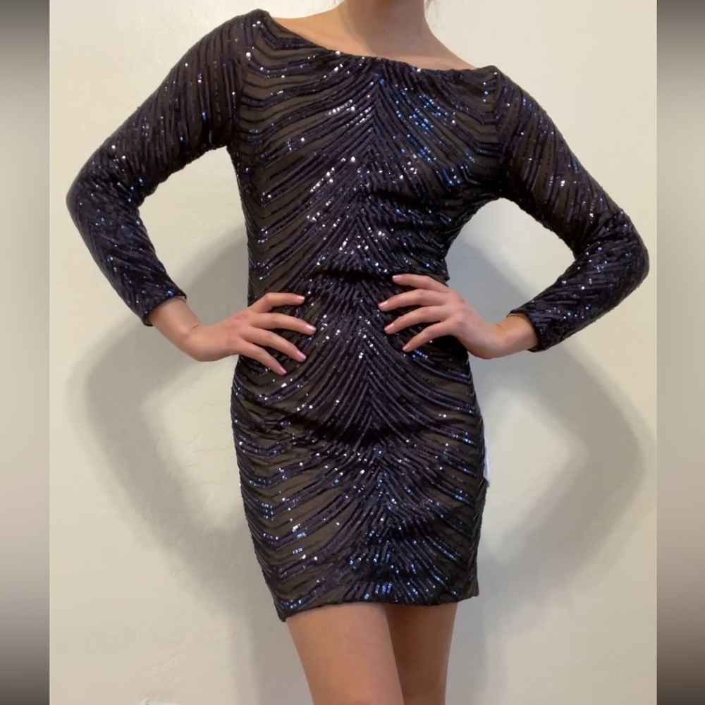 NWT dress the population sequin midi